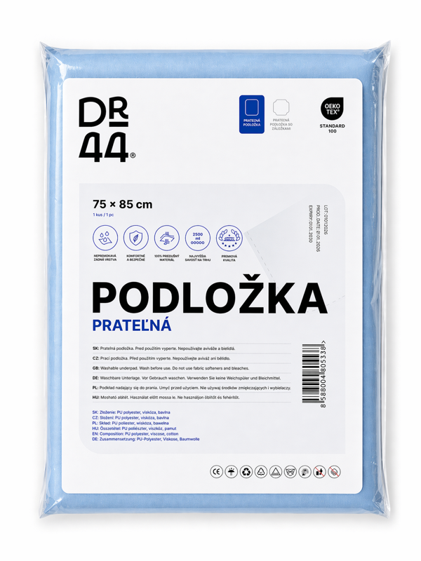 DR44 prateľná podložka bez záložiek